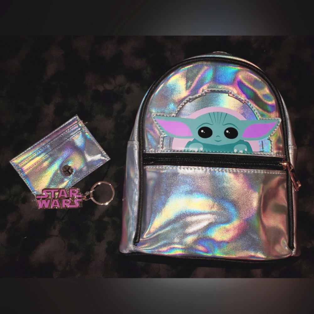Diney STARWARS mini holographic backpack set